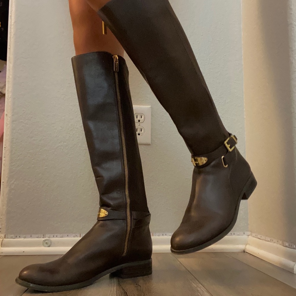 Micheal Kors Arley Leather Stretch Boot